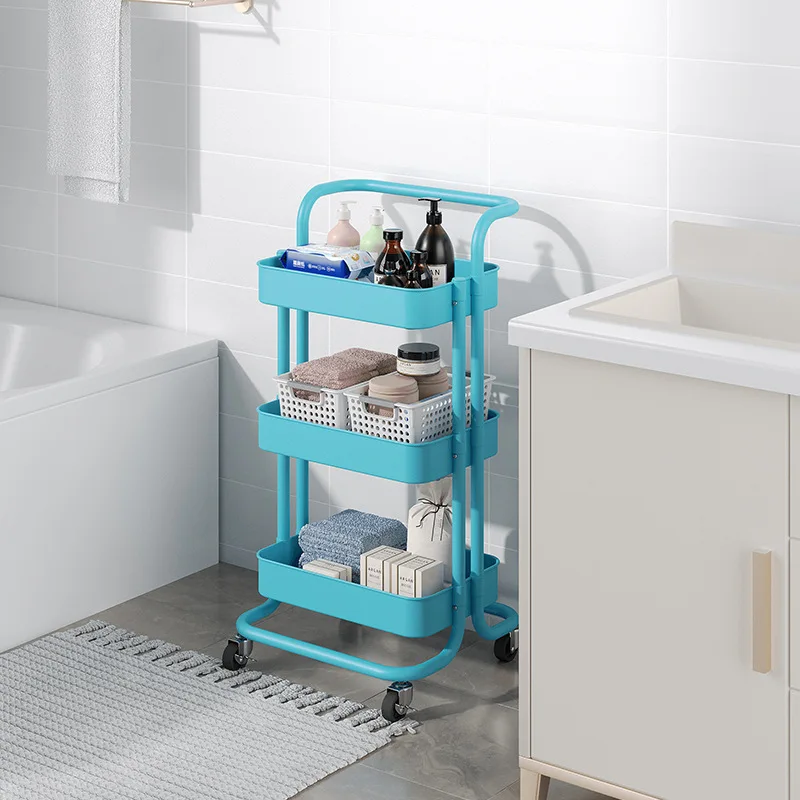 Movable Storage Cart for Beauty Salon Nail Toy Snack Rack Handcart Trolley Cross Border