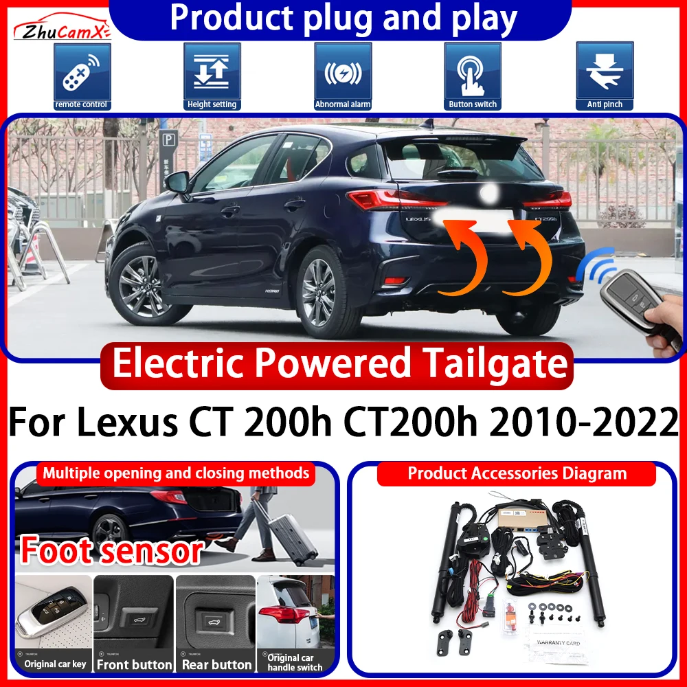 

ZhuCamX Electric Powered Tailgate for Lexus CT 200h CT200h 2010-2022 anti pinch Smart Intelligent Trunk Control Gate Lift Kit
