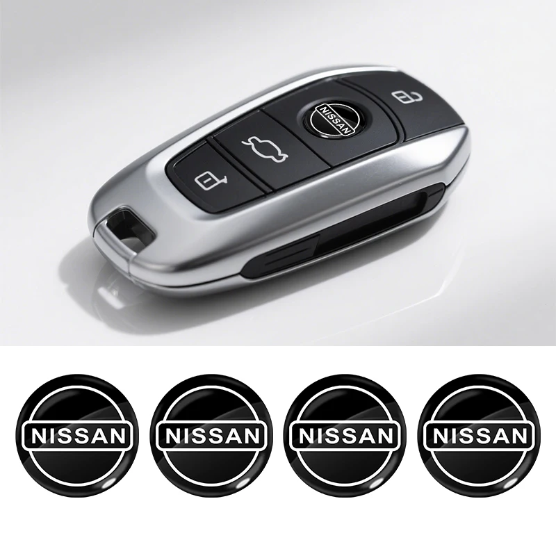 14mm Aluminum Car Remote Key Sticker Emblem Auto Accessories for Nismo Nissan Juke Tiida Teana GTR 350Z 370Z 240SX Fairlady