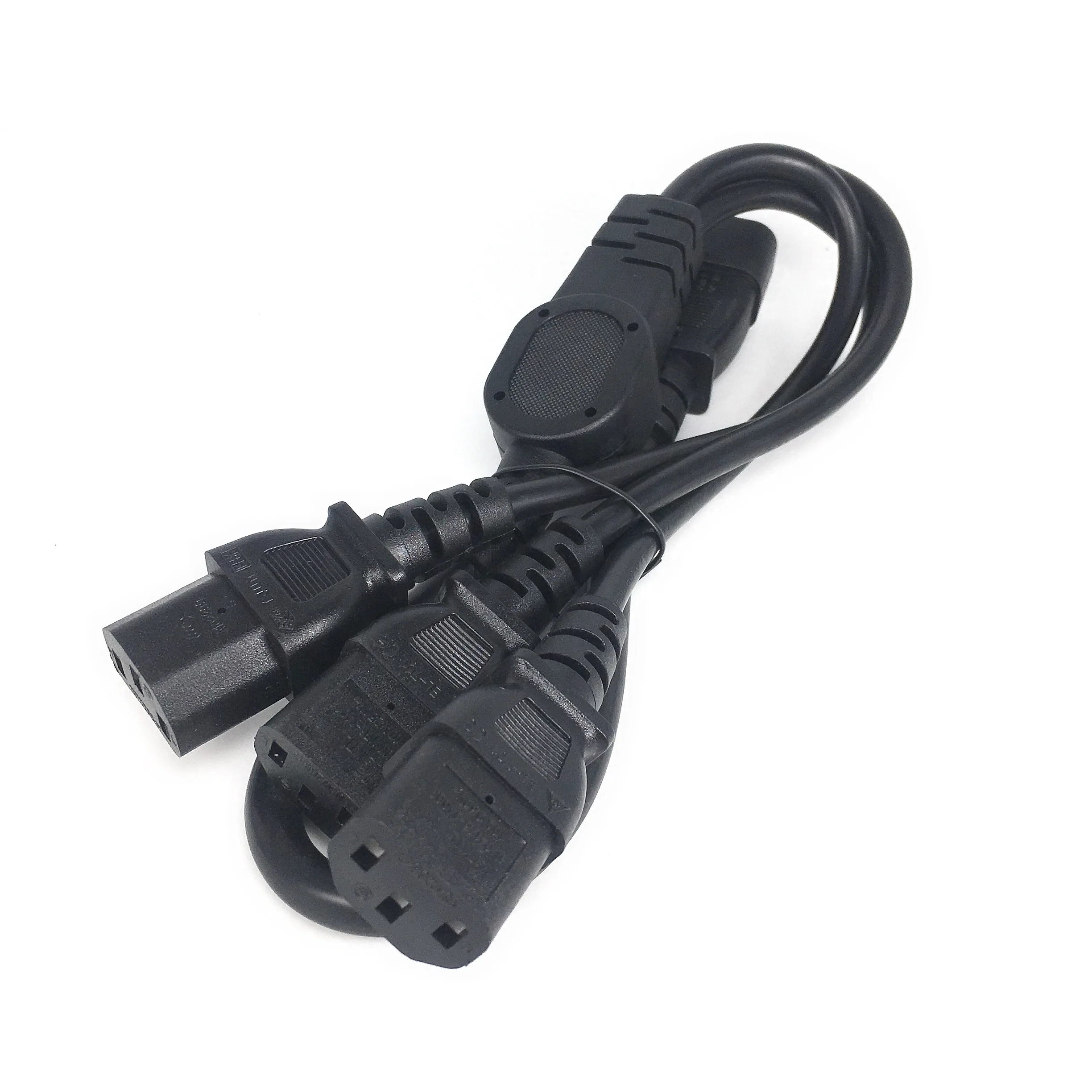 High Quality IEC 320 C14 Male Plug to 3XC13 Female Y Type Splitter Power Cord , C14 to 3 x C13, 250V/10A High Quality IEC 320 C