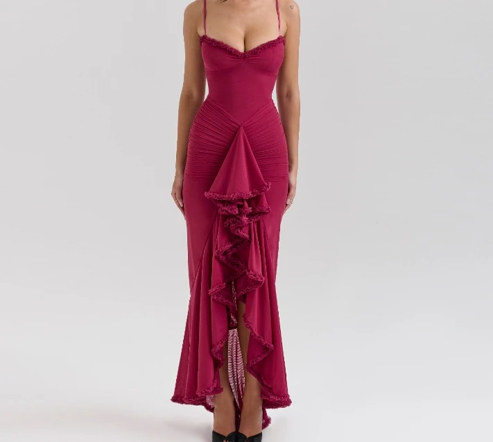 2025年夏 欧米風 エレガント ワンピース レディース ストレスレス スカート ロングドレス ノースリーブ イブニングドレス レディース ストリートウェア