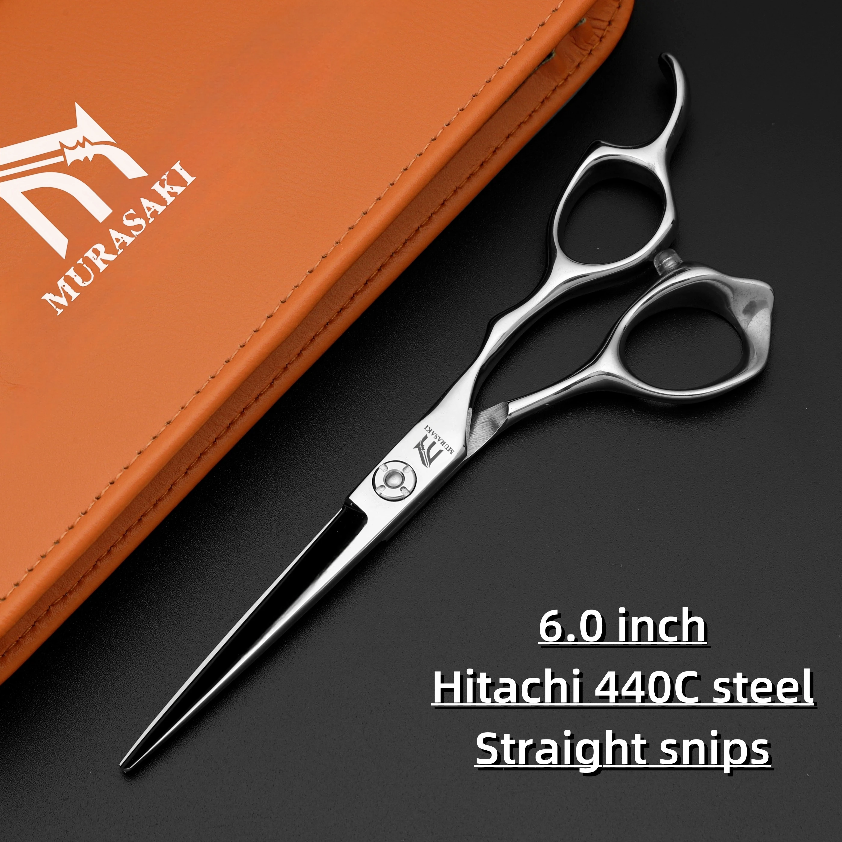 MURASAKI Professionelle Friseurschere, 6,0 Zoll Haarschneideschere, Hitachi 440C Stahl, Hochwertiges Friseurzubehör – Detail 13
