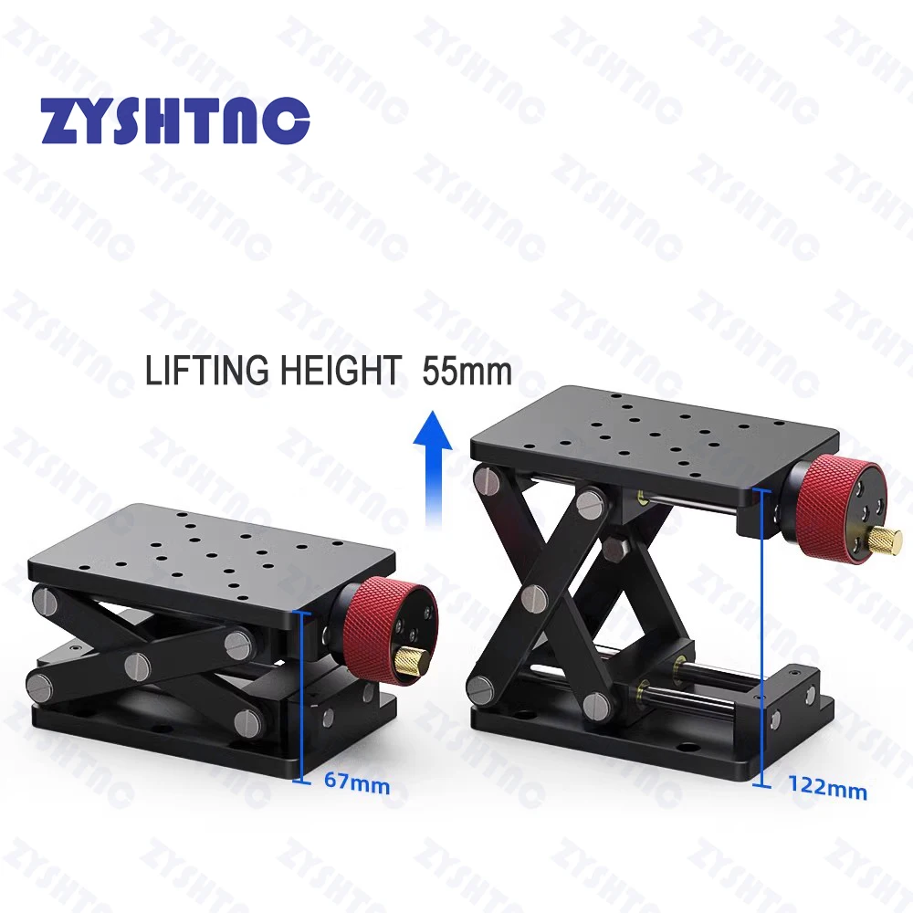 High Precise Manual Lift Z-axis Scissor Manual Lab Jack Elevator Optical Sliding Lift Platform Linear Stage Aluminum Alloy