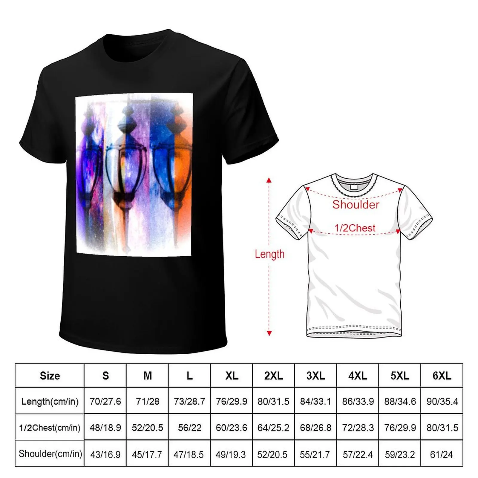 Lamp Posts- White Vignette T-Shirt Gym Exercise Short Sleeve T-Shirt
