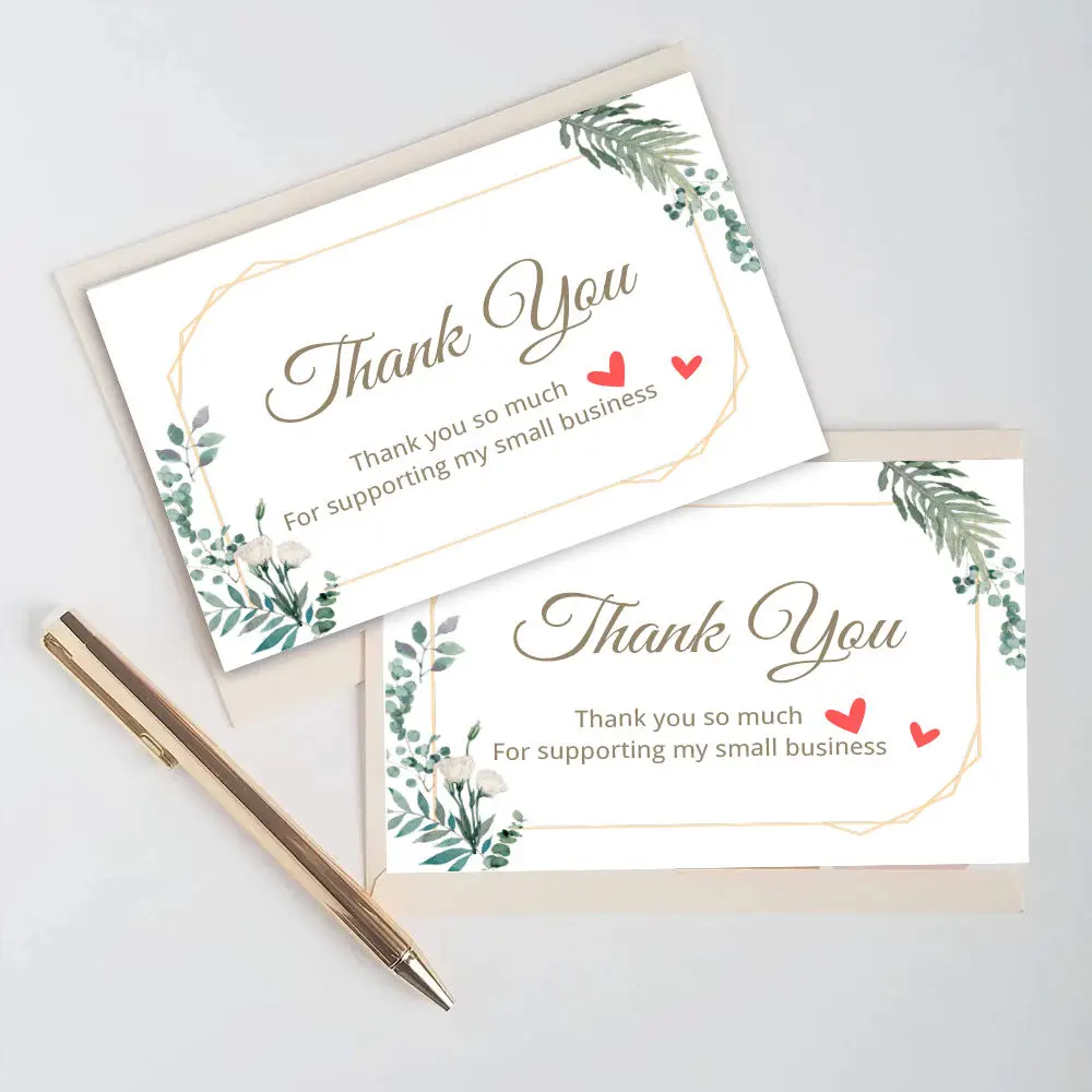 50Pcs Mini Customer Appreciation Thank You Cards Smile Greeting Notes For Shopping Purchase Small Business Supplies