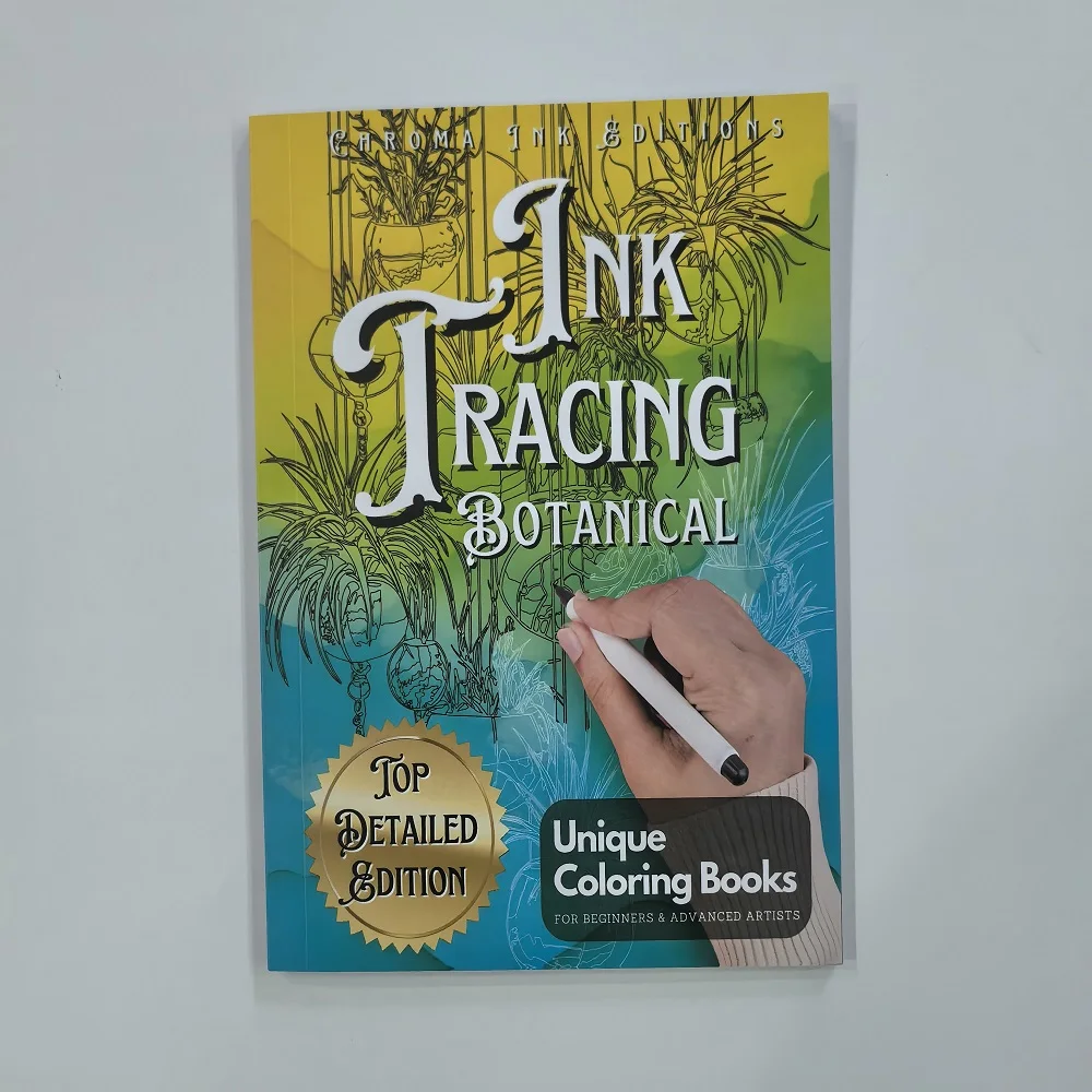 Ink Tracing Coloring Book  Unique Coloring Books For Beginners Advanced Artists