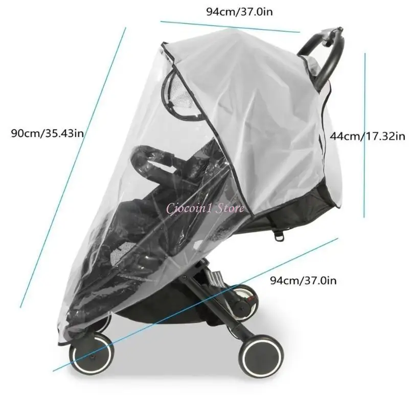 Y1UB BABY COLLOLLERS RAIN COPER PROTECTOR CLEAR WATER SHIELD Easy Open для колясок защищает от ветра и пыли