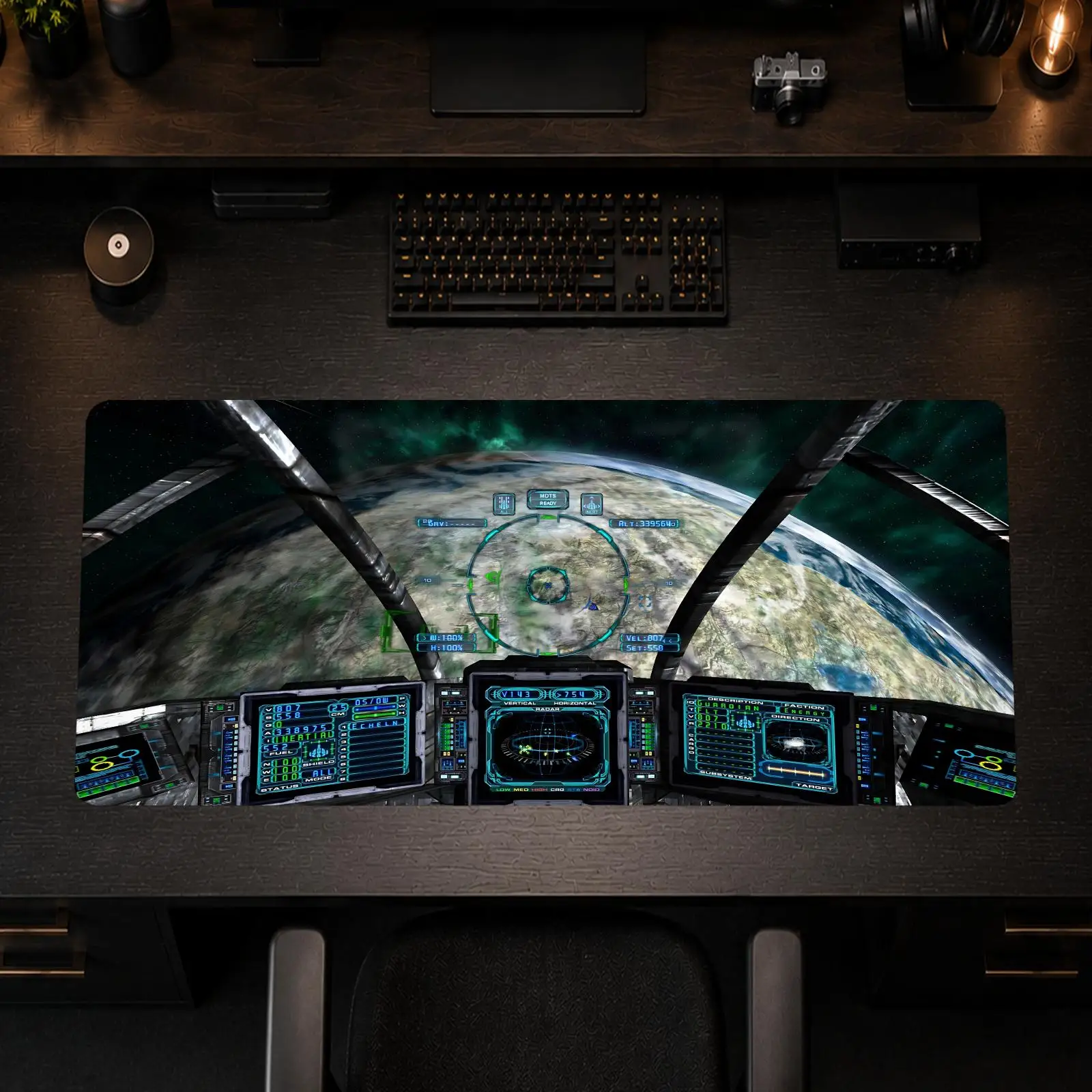 Plane Speedometer Mouse Pad Gaming office Non-slip Desk Mat Diy Mousepad Large Game Keyboard overlock