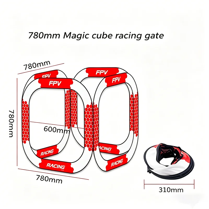 Foldable LDARC Magic Cube 780MM FPV Race Gate, Light‑Weight Race Track Portal for FPV Quad Hobby Training