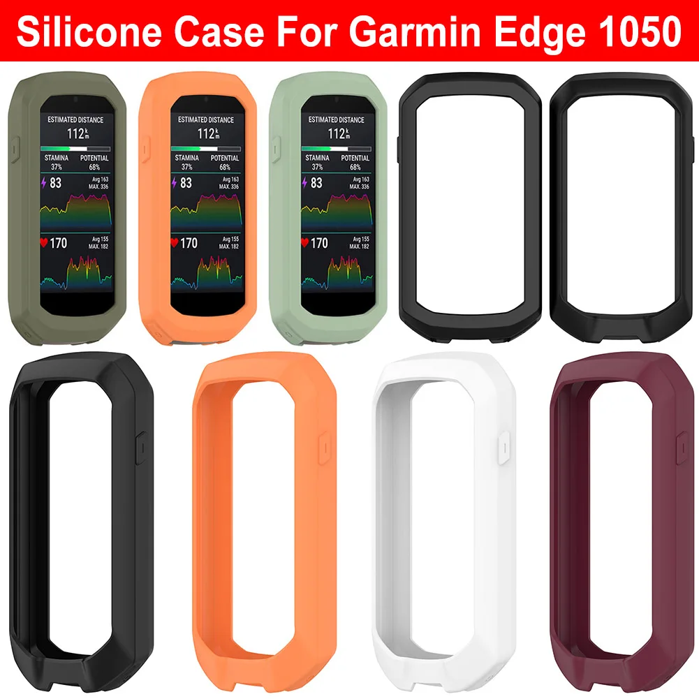 Silicone Case Flexible Soft Bumper Protective Cover Protection Case Cover Protective Case for Garmin Edge 1050 Accessories