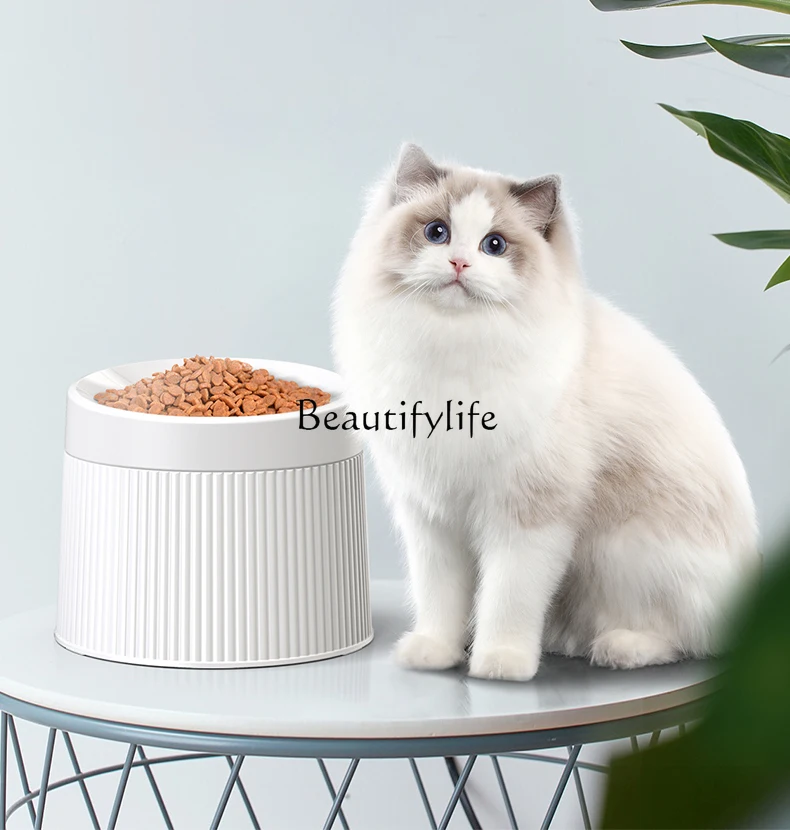 Geometric Cat Bowl Dog Bowl Dog Supplies Cat Food Bowl Food Basin Cervical Spine Protection Anti-Tumble Detachable