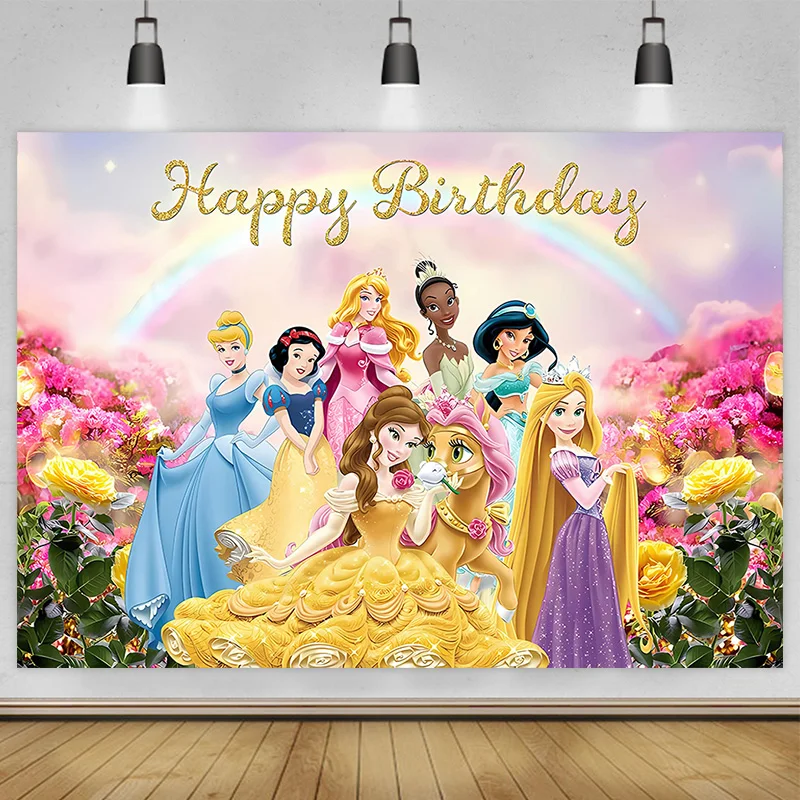 Disney Princess Theme Photography Background White Snow White Girl Dream Fairy Fairy Birthday Party Decoration Baby Gift Meeting