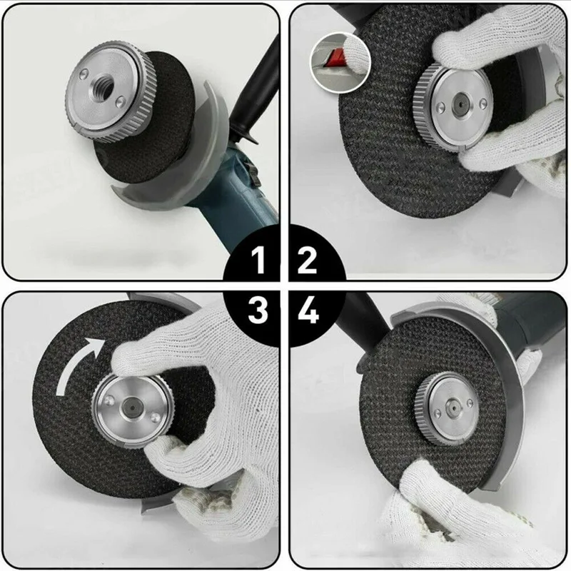 Imagem -06 - Conjunto de Porca Flange para Rebarbadora Rosca M14 Flange Interna e Externa Liberação Rápida Substituição de Potência para Metabo Bosch Milwaukee Makita pc Pcs