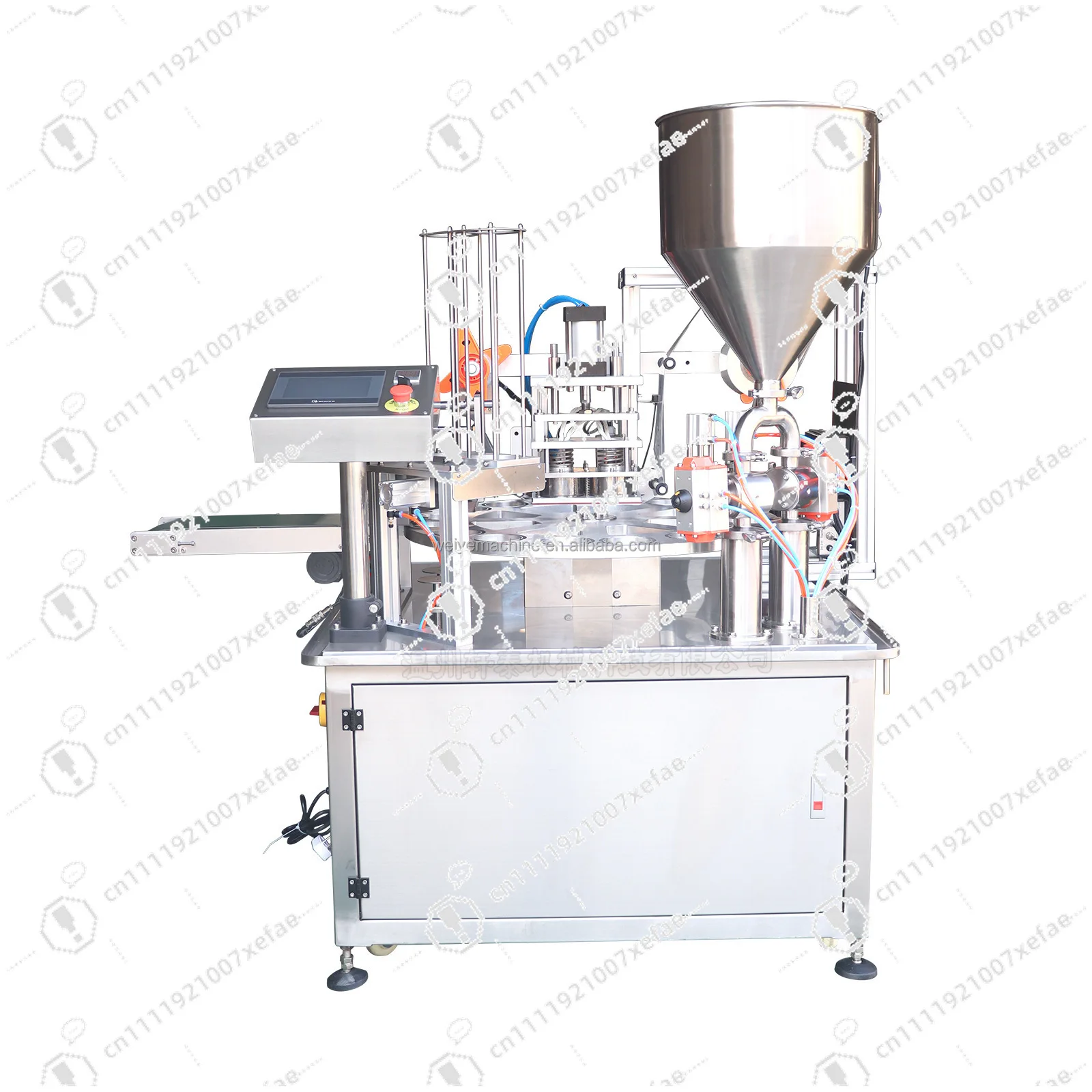 Automatic Yogurt Rotary Filling and Sealing Machine, Jam Cup Sealing and Paste Packaging Machine