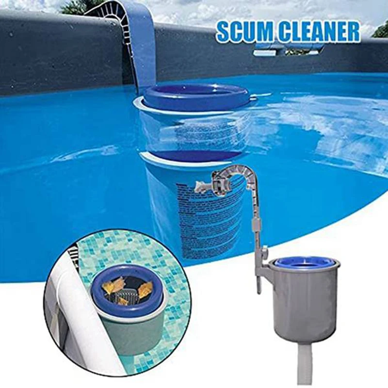 New Pool Surface Skimmer Wall Mount Swimming Pool Filter Automatic Skimm Clean Leaves Absorb Debris Pool Clenaing Tool