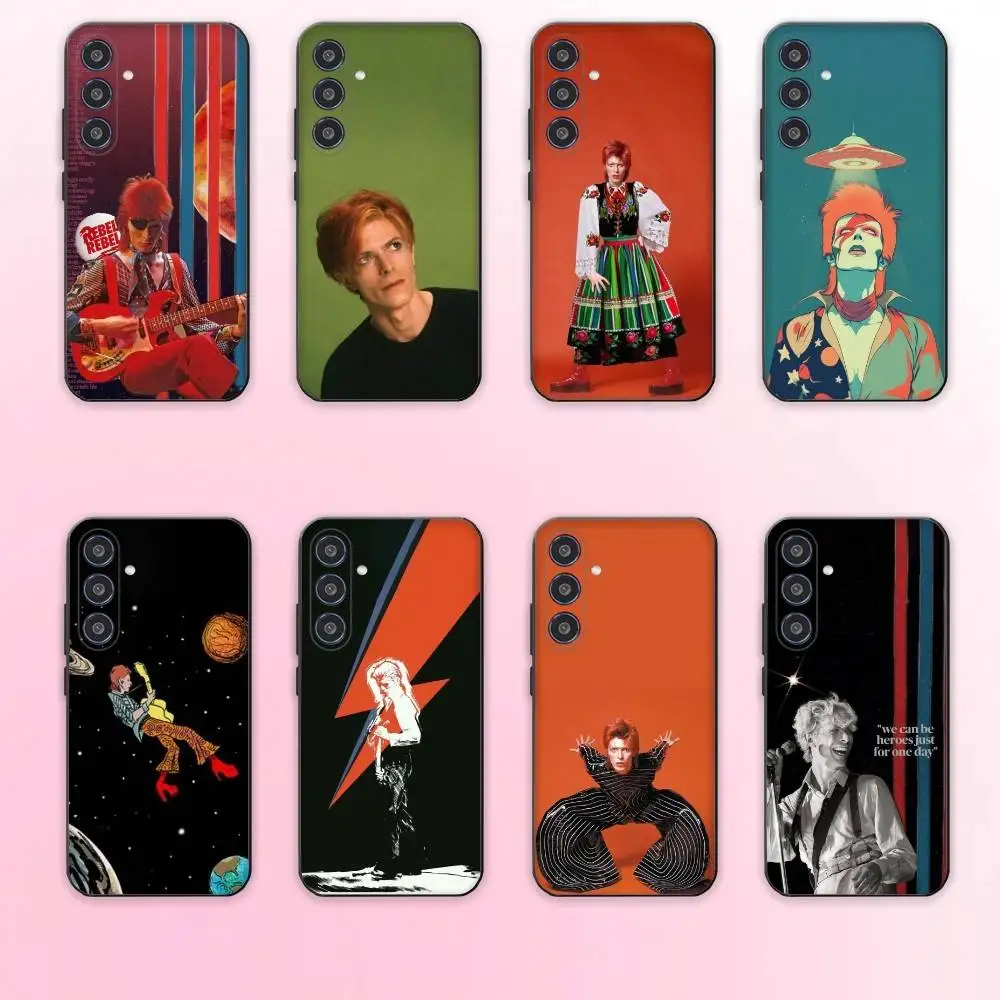

D-David Cool B-bowie Phone Case For Samsung Galaxy A73,A72,A71,A70,A53,A52,A51,Others Soft Black Cover