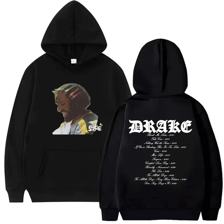 

Rapper Drake Bright Like A Star Tour 2025 Album hoodie Men Hip Hop gothic Long sleeve Sweatshirt Unisex Top fashion Fleece hoody