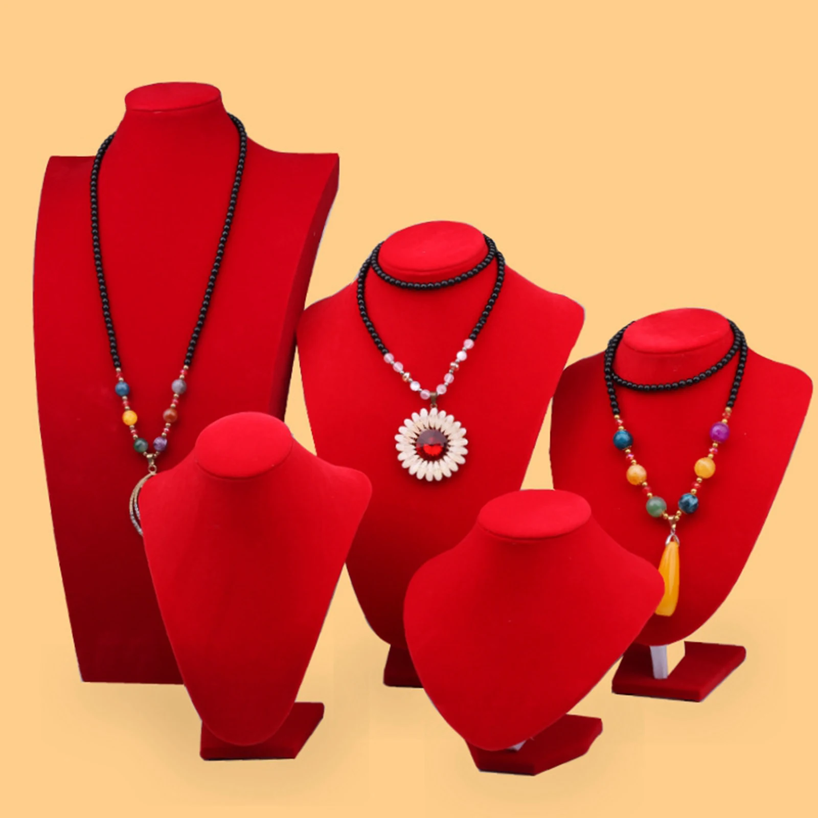 Durable Necklace Display Storage Rack Model Bust Show Exhibitor Shelf Jewelry Organizer Fashion for Chain Shelves Necklaces