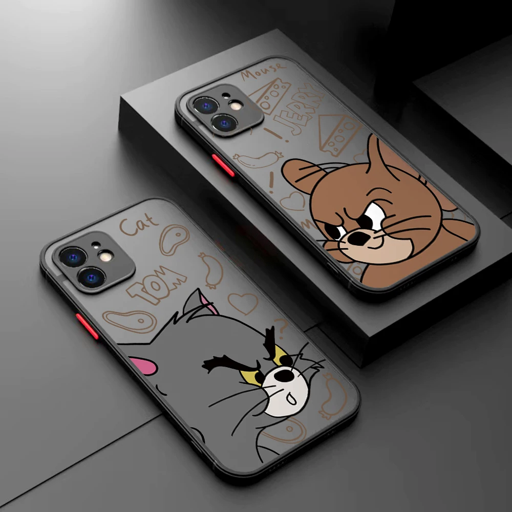 Fat Tom And Jerry Eat  Phone Case for Samsung Galaxy A73 A72 A71 A53 A52 A51 A50s A33 A30s A23 A22 A13 A05s 4G 5G Matte Cover