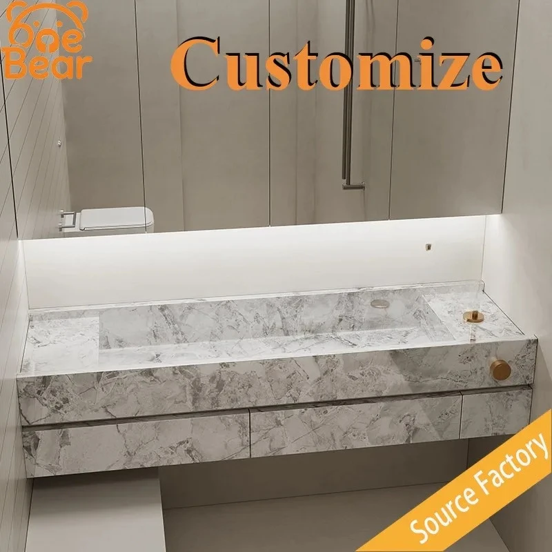 Natural Marble Vessel Sink Above Counter Stone Wash Basin Carrara Marble Bathroom Basin for Home Villa Hotel Bathroom Decor