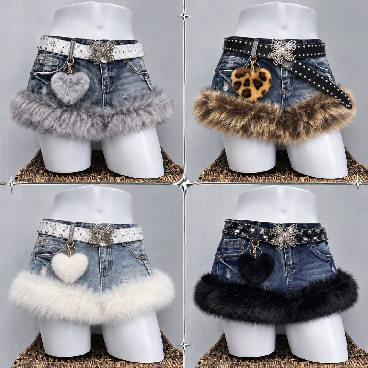 Womens American Vintage Denim Shorts Y2K Punk Subculture High Waist Mini Jean Shorts Stylish Club Wear Outfits for Young Ladies