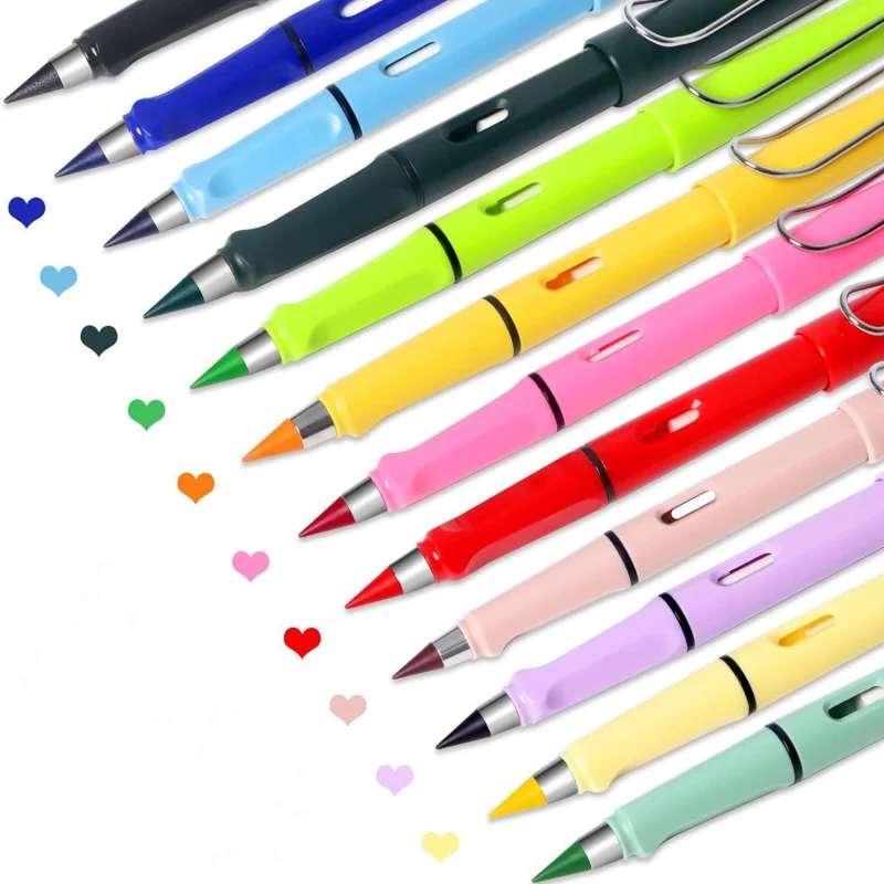 Nouvelle technologie Kawaii 12 couleurs crayon éternel sans encre crayons illimités école enfants Art peinture couleur croquis écriture papeterie