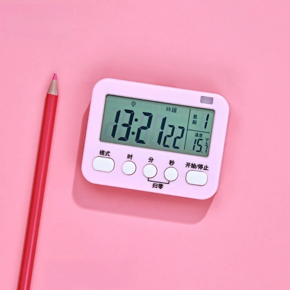 الموقت البصري مؤقت تنازلي المطبخ الخبز الموقت ساعة صامتة إنذار ساعة توقيت مدير الوقت المقتفي جهاز حارس #3