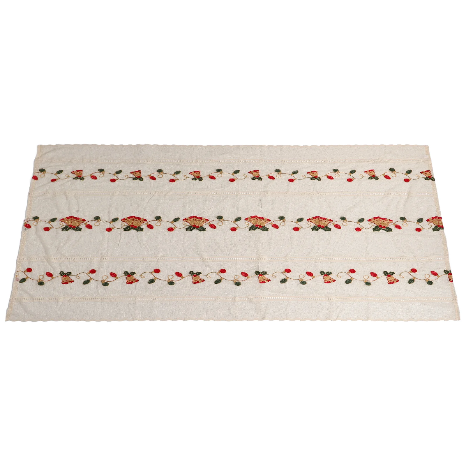 

Elegant Embroidered Christmas Tablecloth Soft Polyester Washable Dining Table Cover for Holiday Gatherings Festive Celebrations