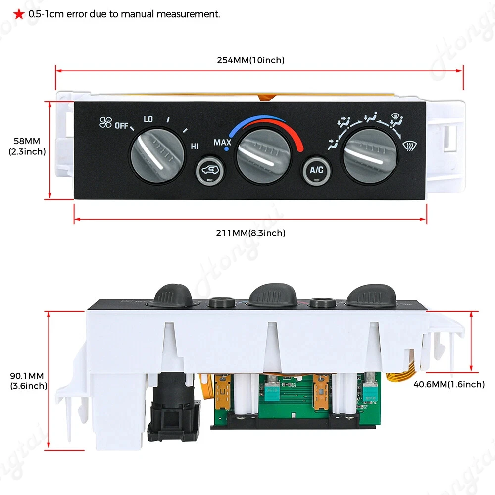 599-007 A/C Heater Climate Control Module for Chevrolet K3500 Chevrolet C250 Chevy Tahoe GMC Yukon C1500-C3500 Cadillac Escalade