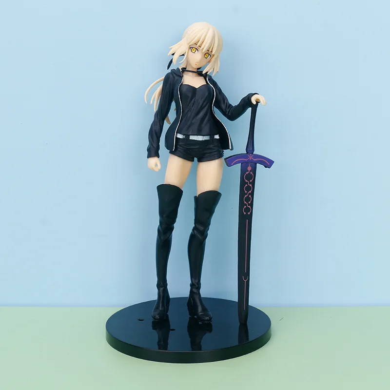 

24CM Saber Altria Pendragon Sexy Anime Figure Fate/Grand Order Action Figure Saber Alter Casual Wear Figurine Model Doll Toys