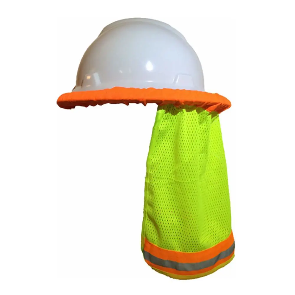 New Summer Sun Shade Safety Hard Hat Neck Shield Helmets Reflective Stripe Useful Head Protection Cap For Outdoor Work Supplies