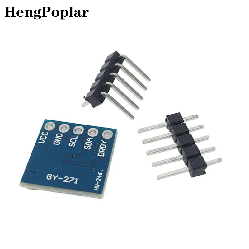 Módulo eletrônico da bússola do módulo GY-271 qmc5883l três-eixo magnético