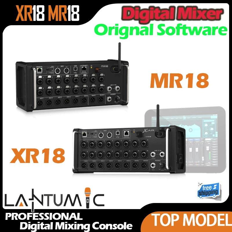 Mezclador digital de montaje en rack Mixer X Air Xr18 Mr18 para iPad/tableta Android con preamplificadores Midas, Wi-Fi e interfaz de audio USB