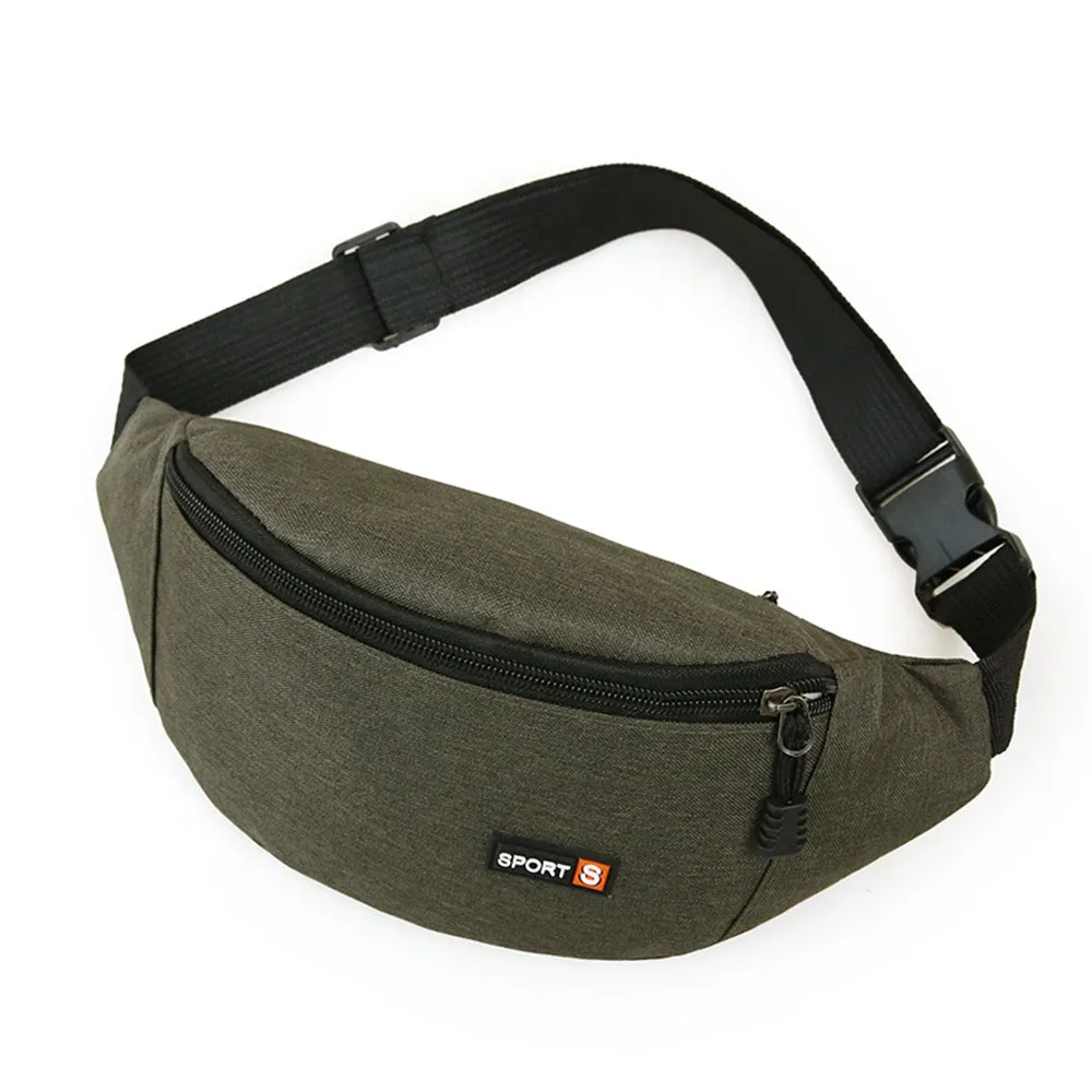 New Fashion Men Women Waist Bag Canvas Shoulder Crossbody Bags Casual Fanny Pack Phone Belt Bag Travel Chest Bag Banana Hip Bags