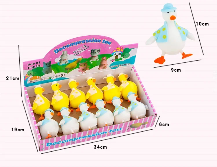 5 pçs simular pato jogo das crianças brinquedos de alívio do estresse e alívio do estresse espremer ferramentas ventilação brinquedo ornamento decoração