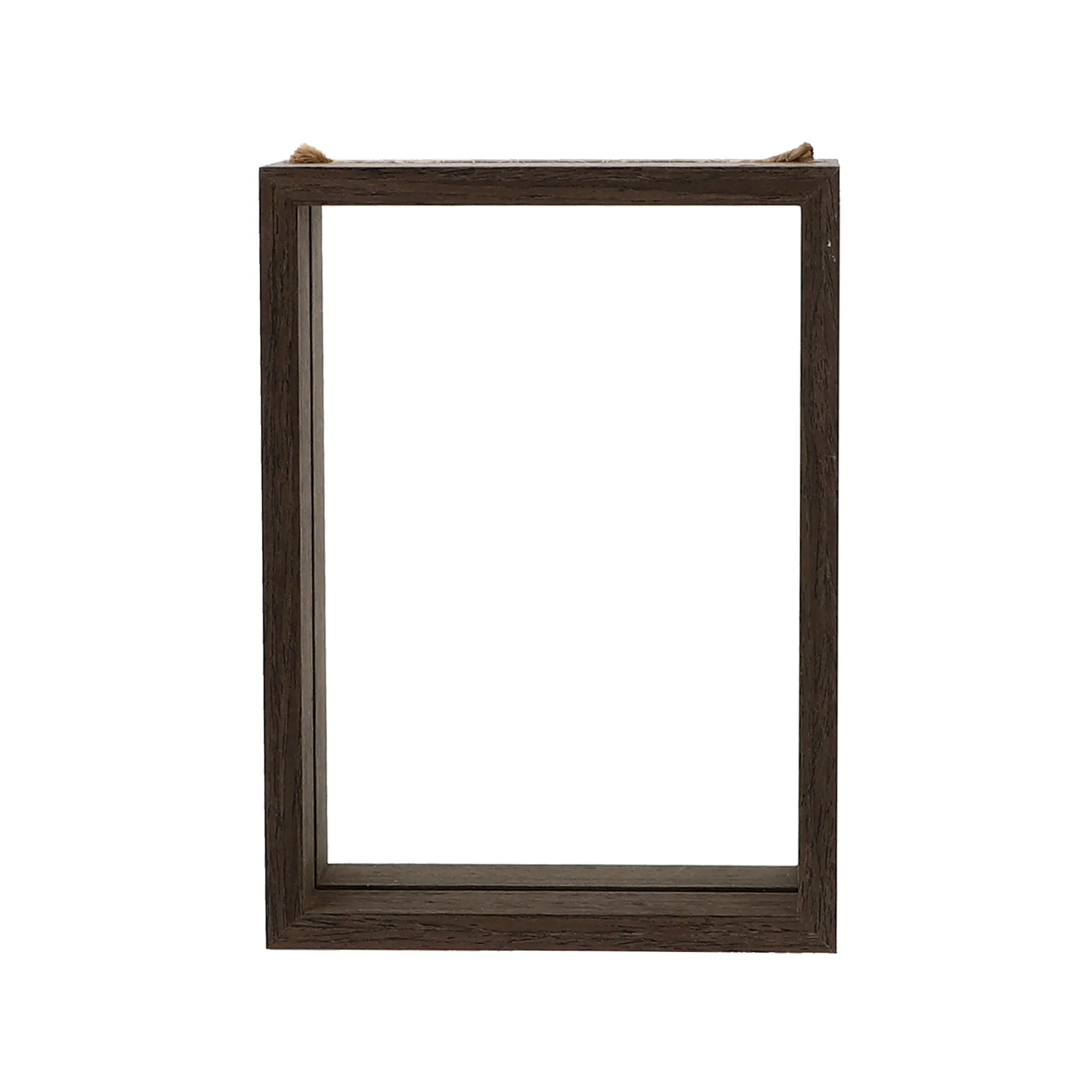 Double-Sided Glass Photo Frame Wooden Desktop Frame for Home Office Decor – Simple Chic Picture Display Holder