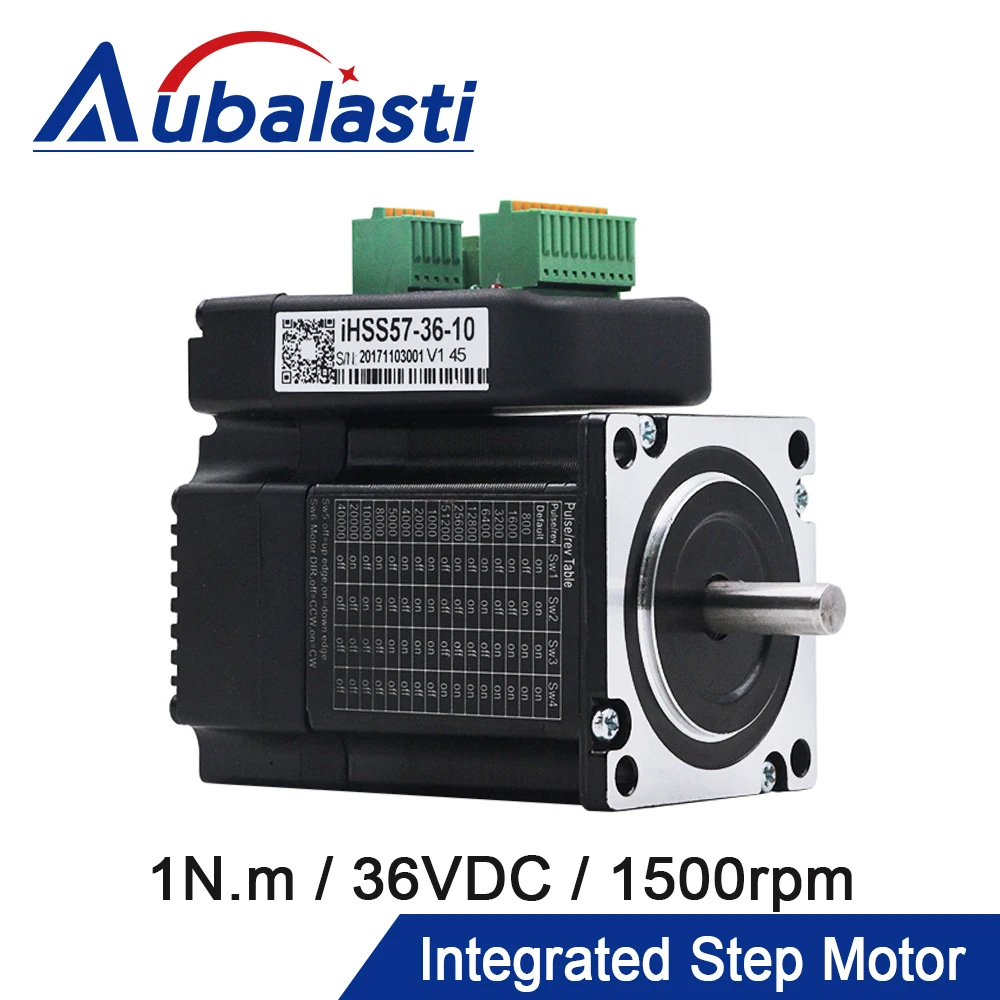 Aubalasti JMC 2Phase Nema23 1N.m 0-1500rpm Hybrid Integrated Closed Loop Stepper Servo Motor Driver 36VDC iHSS57-36-10 for CNC