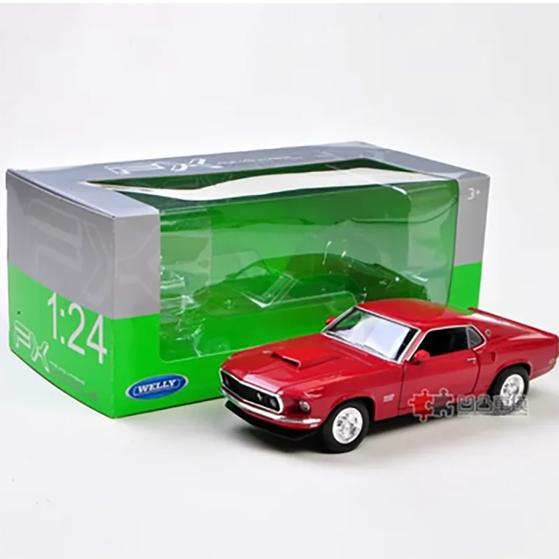 1969 Ford 429 Muscle Car Welly FX Original 1:24 Alloy Simulation Car Model Decoration Collectibles Birthday Gift