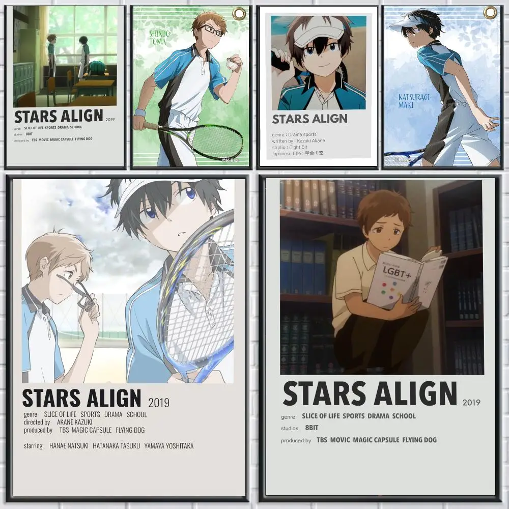 anime S-Stars Align-N Poster Peel and Stick Wall Art for Cafe Office Bar and Home Decoration