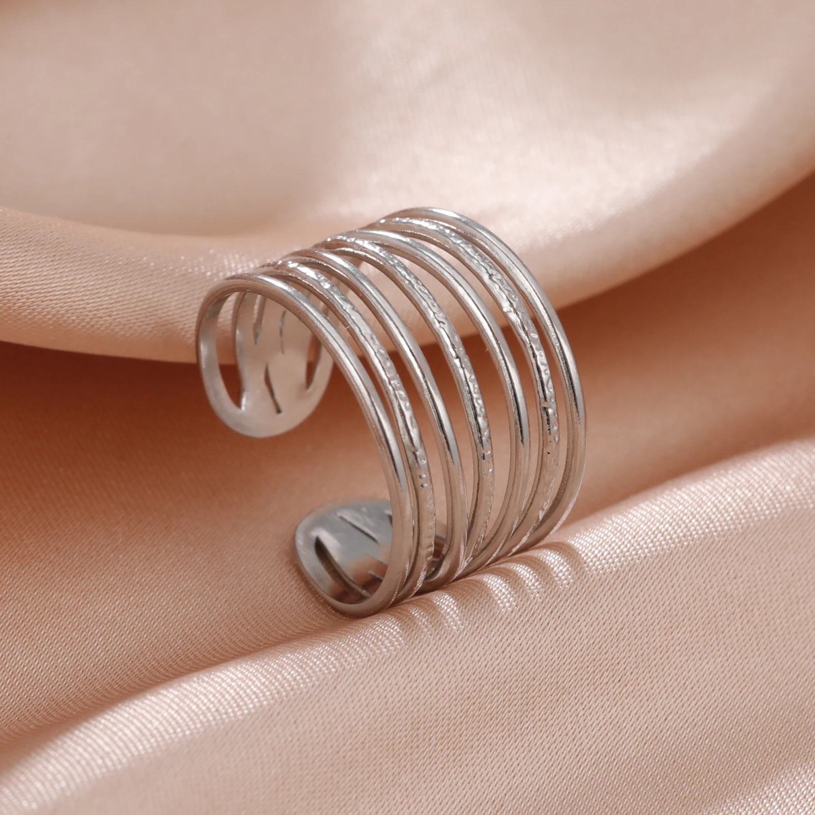 Skyrim Edelstahl Frauen Ringe Geometrische Herz Ästhetische Einstellbare Offene Finger Ring Fashion Party Schmuck Geschenke Großhandel – Detail 22