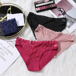 3PCS/lot Cotton Panties Women Comfortable Underwear Sexy Low-Rise Underpants Female Lingerie Big Size Ladies Briefs Underwears