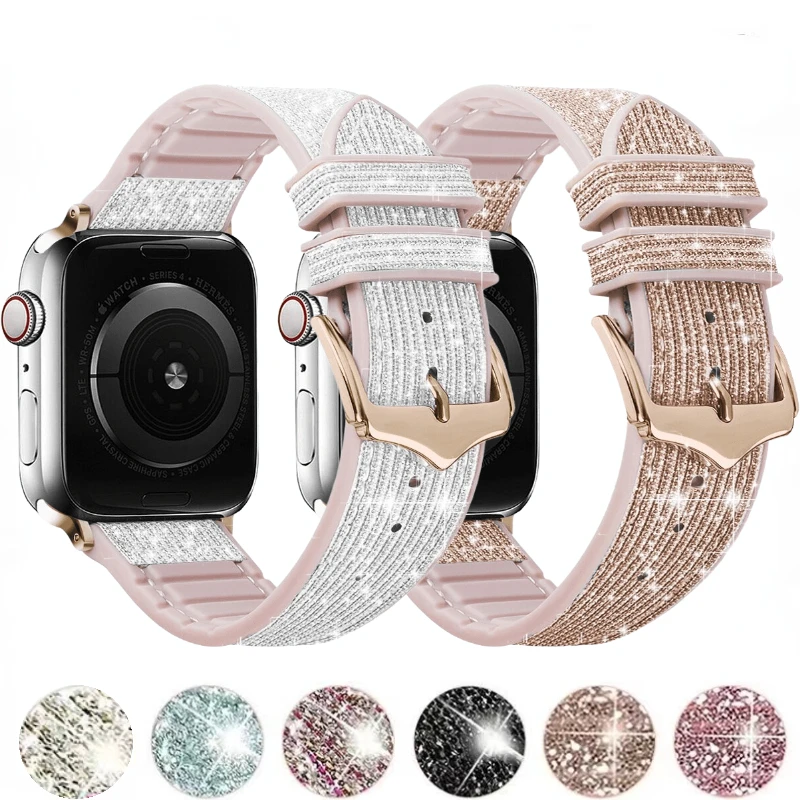 

Silicone+Leather Strap For Apple Watch Ultra 49mm 8 7 45mm 41mm Sport Bracelet Band iWatch Series 6 5 4 SE 44mm 42mm 40mm Correa