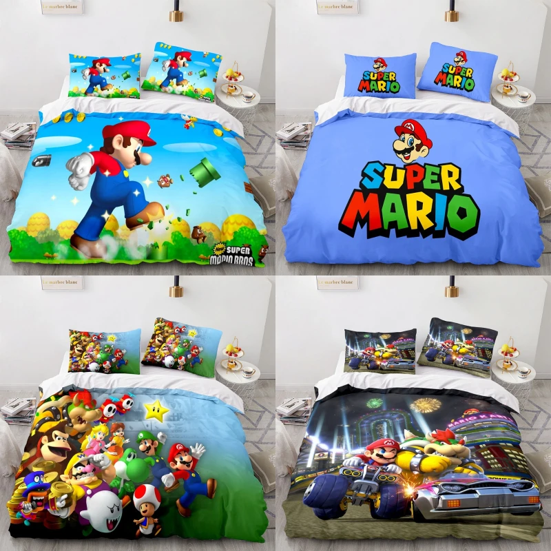 

Game Super Marios 3pcs/set Quilt Cover Cartoon 3D Printed Duvet Comforter Cover Set Bedding Children Bedroom Gifts