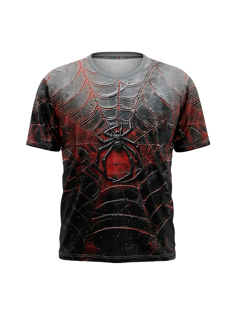 Neue Mode Spinne Logo graphic t shirts Männer Casual Persönlichkeit Kühlen 3D Gedruckt Tees Sommer Outdoor-Sport Kurzarm Tops