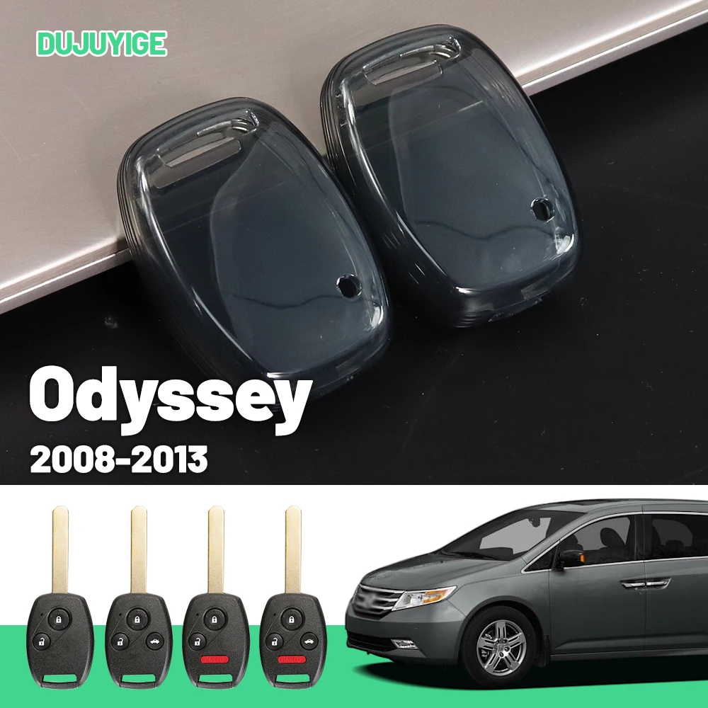 

Clear TPU Car Key Case For Honda Odyssey 2008-2013 Key Fob Cover Protector Shell Auto Accessories 2009 2010 2011 2012