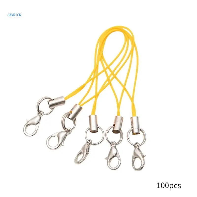 Pack of 100 DIY Phone Lanyard Phone Rope Phone Pendant Polyester Material Perfect for USB Drives MP3 Players Jewelry