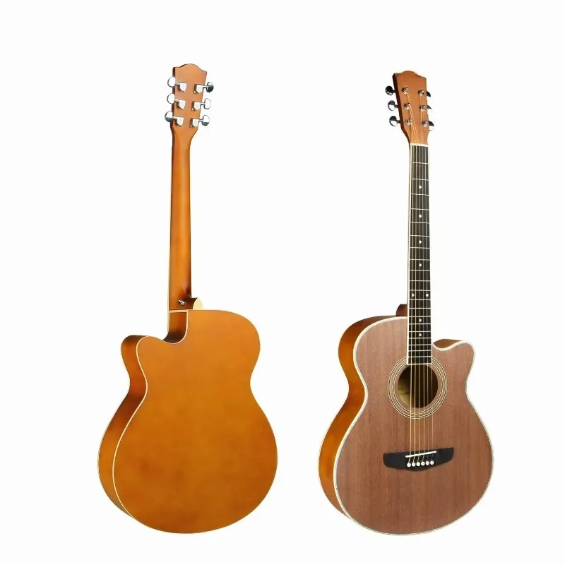 40 Inch Cutaway Acoustic Guitar, Wood Stringed Musical Instrument For Beginner Student Practice