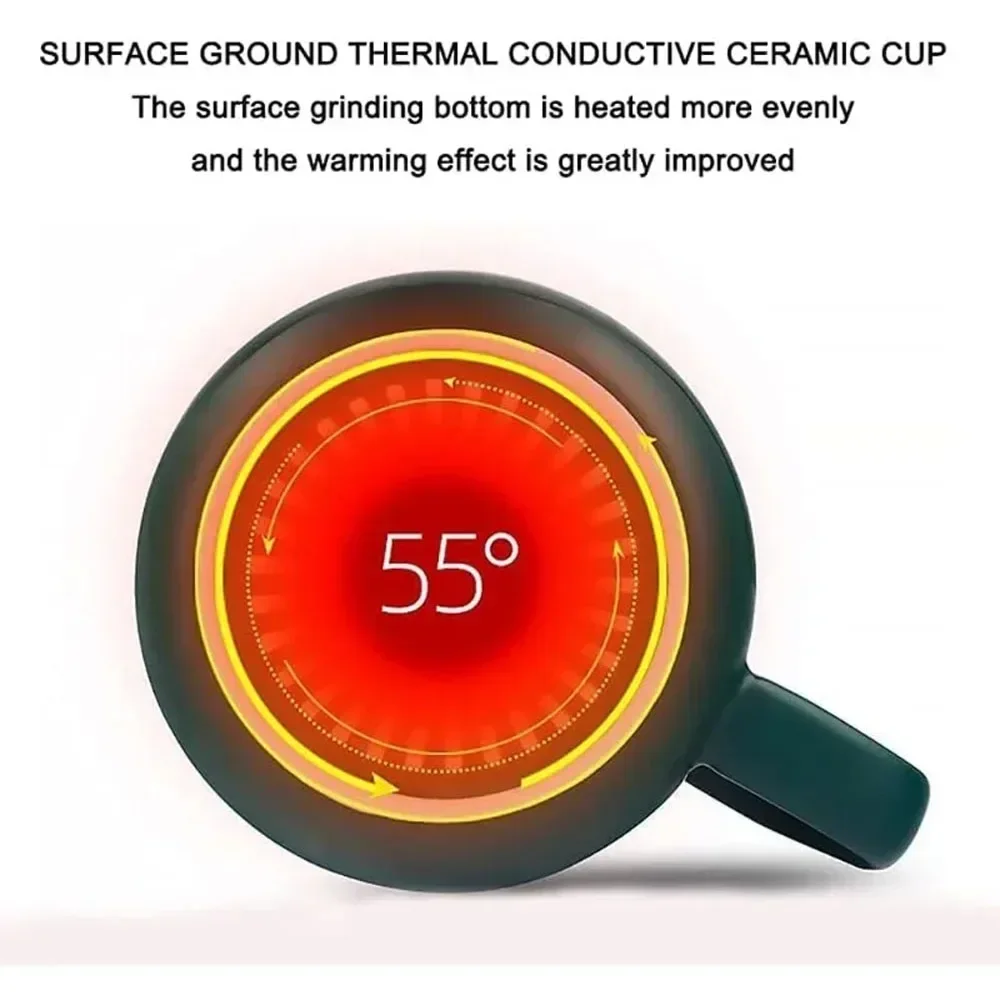 Kubek o stałej temperaturze Kreatywny podgrzewacz do kubków do kawy Inteligentny kubek próżniowy 55 ℃   Zestaw upominkowy z grzejnikiem