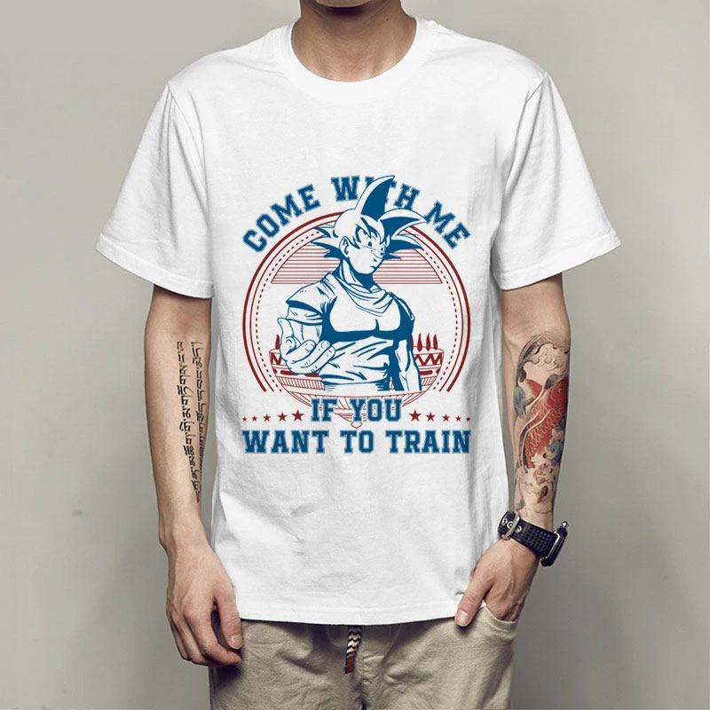 

Cartoon Cartoon Dragon Ball Sun Wukong Men's T-shirt Youth Popular Summer Fashion Short Sleeve T-shirt for Men and Women