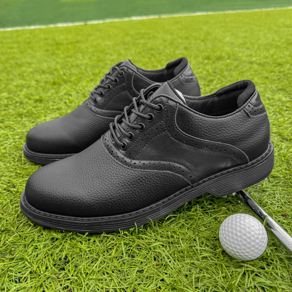 Prodyšné luxusní golf boty pánské pohodlné outdoorové spikeless golf atletický tenisky vodotěsný kolíček odolné cestička boty